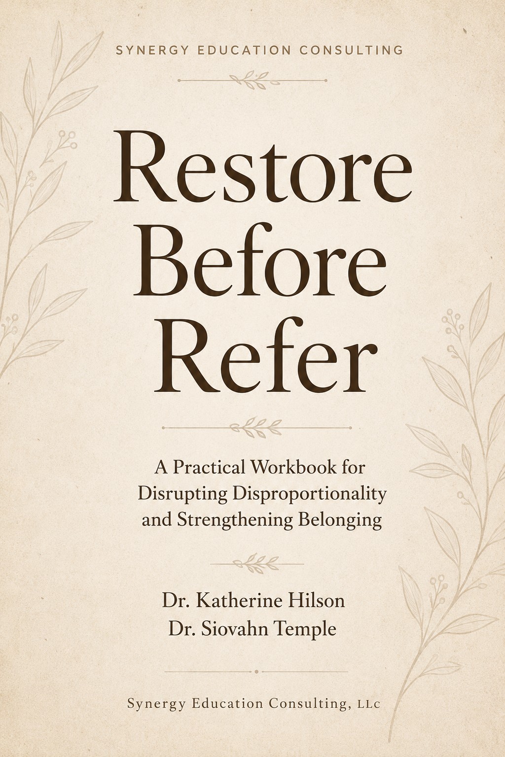 Restore Before Refer Digital PDF Workbook Cover